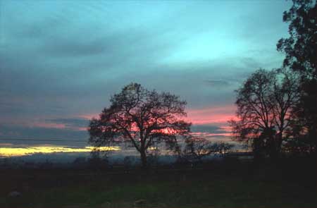 sunset over Llano Road