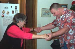 dancing in the kitchen