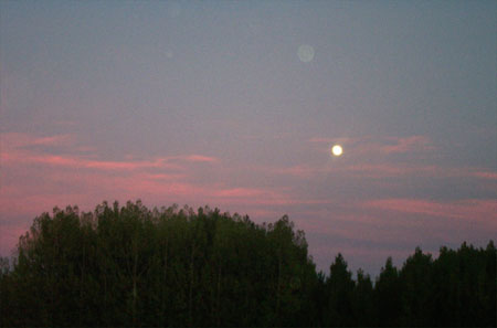 moon over Sonoma County