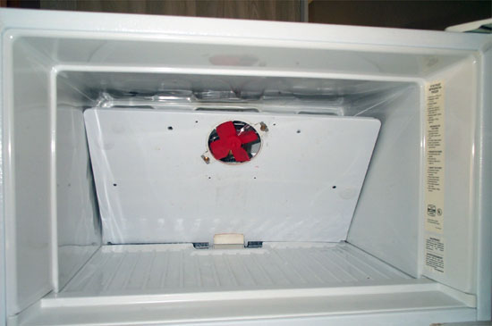 disassembled freezer