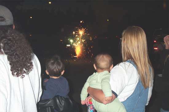 watching the fireworks