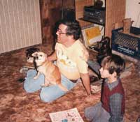 David with Uncle Mike and Critter, 1986