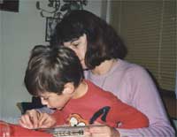 David and his mom,1987