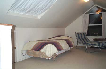 bed in the loft