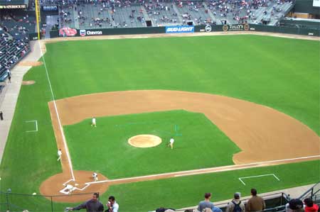 grounds crew getting the field ready